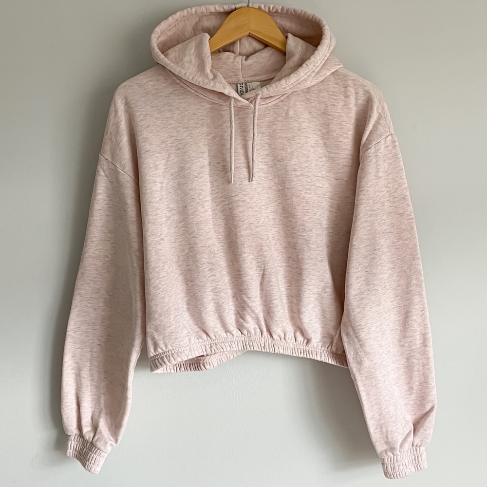 H&M Women's Light Pink Long Sleeve Hoodie
